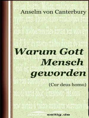 cover image of Warum Gott Mensch geworden